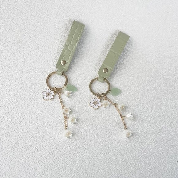 4PCS Flower Keychain Cute Handbag Key Chain Personalized Key ring Golden for Wom - Picture 8 of 8